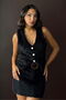 Vintage Style Black Feathered Women's Vest |   Vmf1985