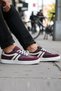 Sneaker Sports Shoes Burgundy Casual Comfortable Quality Lace-Up Orthopedic