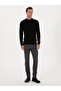 Black Slim Fit 100% Cotton Quarter Turtleneck Knitwear Sweater 50318950-Vr046 - 4