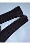 Knit Embossed Knitwear 200 Denim Patterned Thick Winter Chestnut D.Brown Knee-Length Trouser Socks - 3