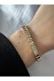 Double Baguette Stone Gold Bracelet - 3