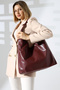Burgundy Women's Large Bag Shoulder and Hand Bag - 2
