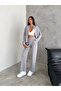 Women's Modal Fabric Zippered Suit Loose Leg College Collar - 8