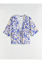 Seray New Season Shawl Collar Patterned Women's Kimono - 5