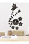 Butterflies & Flowers 3D Acrylic Wall Clock – Modern Bedroom & Living Room Home Décor Gift - 2
