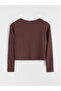Crew Neck Textured Women's Cardigan - 6