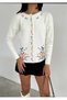 Trend Embroidered Floral Buttoned Knitwear Cardigan Women - 3
