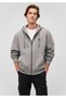 Logo Printed Zip-Up Hoodie Loose Fit (Loose Comfortable Fit)