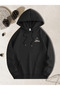 Minimalist Mountain Printed Hooded Sweatshirt