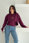 Women's Textured Tank Top & Necklace & Sweatshirt Set – Warm & Urban Style - 2