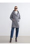 Lcw Grace Gray Hooded Women's Cashmere Coat - 2