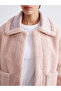 Pink Jacket Collar Women's Teddy Coat - 3
