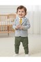 Baby Boy Striped Jacket, Tie 3 Piece 100% Cotton Stretchy Suit