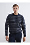 Vizyon New Season Crew Neck Long Sleeve Patterned Men's Knitwear Sweater - 2
