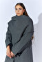 Detachable Shawl Collar Oversize Cashmere Coat - Anthracite |   Mkw359838-01 - 7