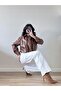 Women's Brown Wide Pocket Tan Leather Jacket - 5