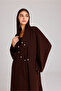 Modern Design Star Details Soild Brown Abaya - 2