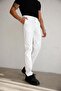 Men's Dobby Slim Fit White Trousers - 4