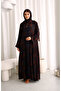 Modern Blotch Prints Maxi Blue Abaya