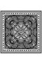 Cavalry Coat of Arms - Black - Vierra Patterned Viscose Scarf - 90X90 cm - 6