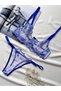 Mean Girl Lingerie Midnight Blue Underwire Tulle Bra Set