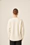 Women's Comfortable Cut Hair Knit Sweater Ecru 20882 - 7