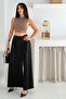 Satin Fabric Wide Leg Trousers - 5