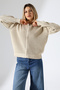 Women's Beige Zippered Knitwear Cardigan - 3
