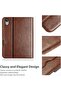 Cover for iPad Mini 7th 8.3" Leather Stand Folio Case - Brown - 6