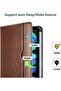 Cover for iPad Mini 7th 8.3" Leather Stand Folio Case - Brown - 7