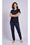 WOMEN'S JERSEY SHORT SLEEVE PAJAMA SET - 2