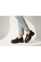 Women's Black Loafers Without Buckles College Oxford Model - 2