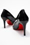 Women's High Heels; Black Patent Leather - 4