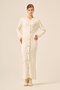 Women's Pocket Detailed Long Dress Ecru 20889 - 4