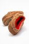 Women's Open-Back Heart-Shaped Furry House Slippers; Mink - 4