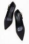 Women's Side Long Buckle Stiletto Shoes; Black Zra - 5
