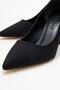 Women's Side Long Buckle Stiletto Shoes; Black Zra - 3