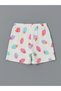 Lcw Kids Ecru Crew Neck Girls' Sleepwear Set with Shorts - 5