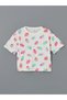 Lcw Kids Ecru Crew Neck Girls' Sleepwear Set with Shorts - 2