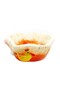 Decorative Hexagonal Basket for Easter Eggs 20x8cm, White-Orange,