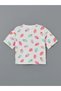 Lcw Kids Ecru Crew Neck Girls' Sleepwear Set with Shorts - 3