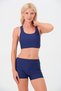 Women's Light Navy Blue Plaid Halter Neck Swimsuit Bikini Sea Pool Sports Bikini Swimsuit - 8