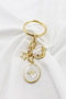 Gold Ringed Pearlescent Polar Star Cluster Keychain, Gift Bag Ornament - 3