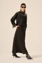 Women's Suede Leather Skirt Suit Black 31231 - 3