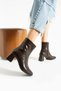 Women's Boots Mid-Heeled Zippered Blunt Toe Stylish Daily Boots - 3