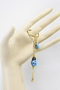Handmade Blue Glass Ladybug Flat Evil Eye Beaded Cluster Keychain, Gift Bag Ornament - 4
