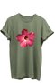 Pink Tropical Hibiscus Floral Women's 100% Cotton Regular Fit Crew Neck T-Shirt