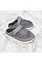 Women's Gray Suede Orthopedic Sole Velcro Front Closed Home Daily Slippers - 2