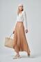 Women's Pleated Skirt Camel 30390 - 5