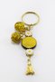 Mustard Colored Glittery Shiny Beaded Cluster Keychain, Gift Bag Ornament - 4